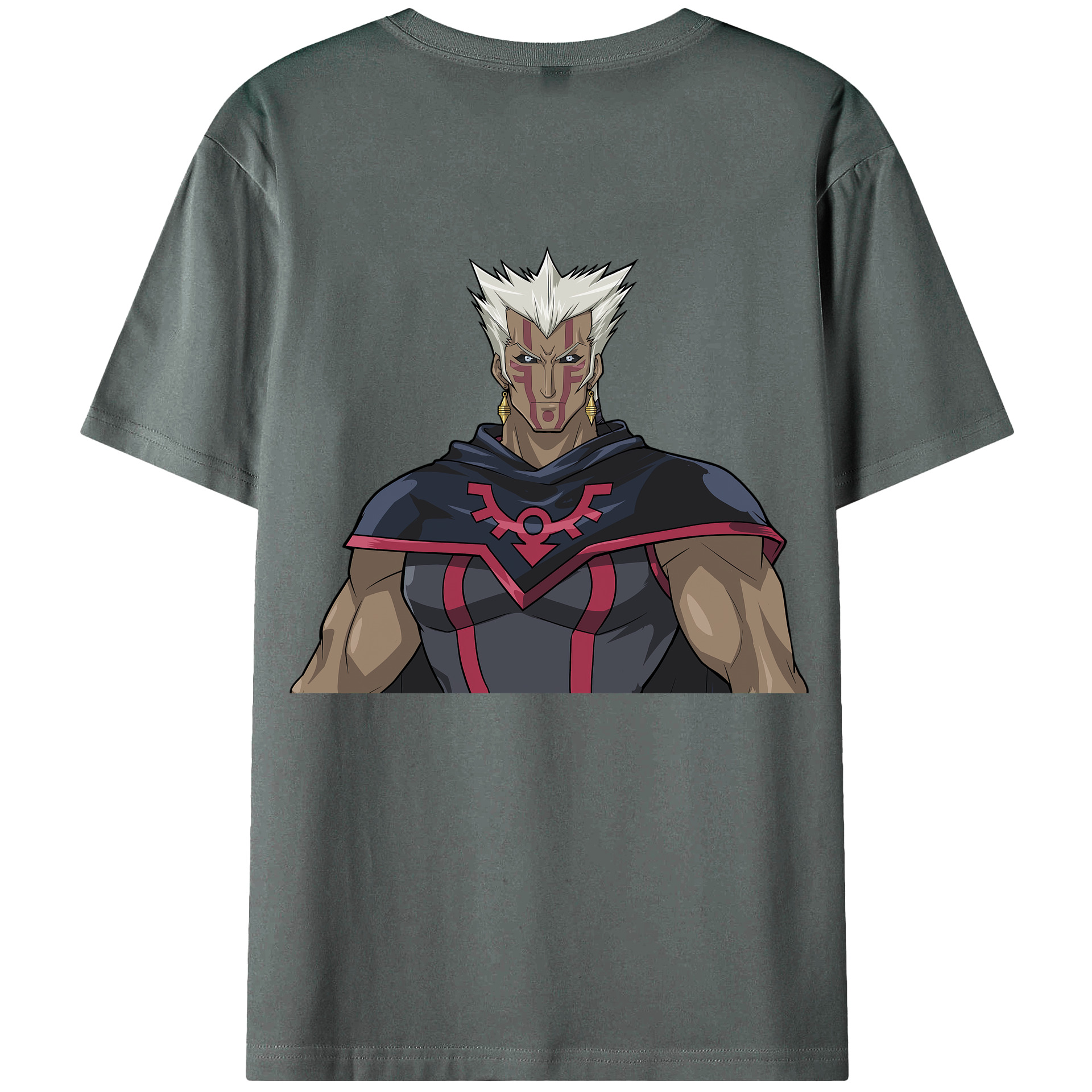 （画像用） 遊☆戯☆王 Yu-Gi-Oh! 綿100％ メンズ半袖Tシャツ（バックプリント） 通気性
